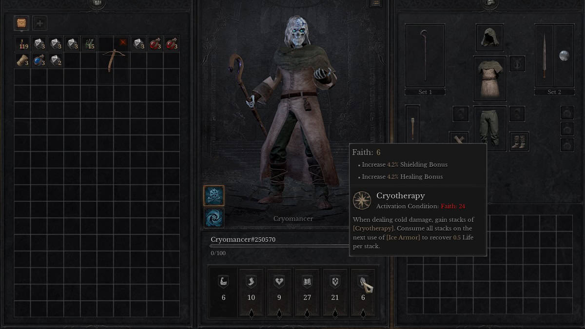 best passives for solo cryomancers in dungeonborne