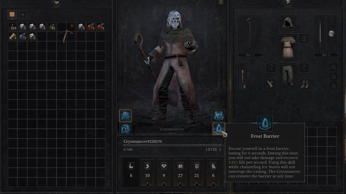 best skills for solo cryomancers in dungeonborne