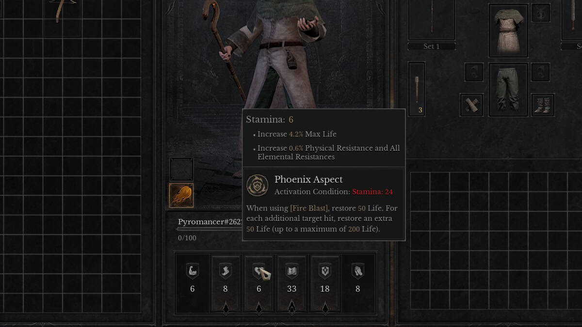 best solo pyromancer build for dungeonborne