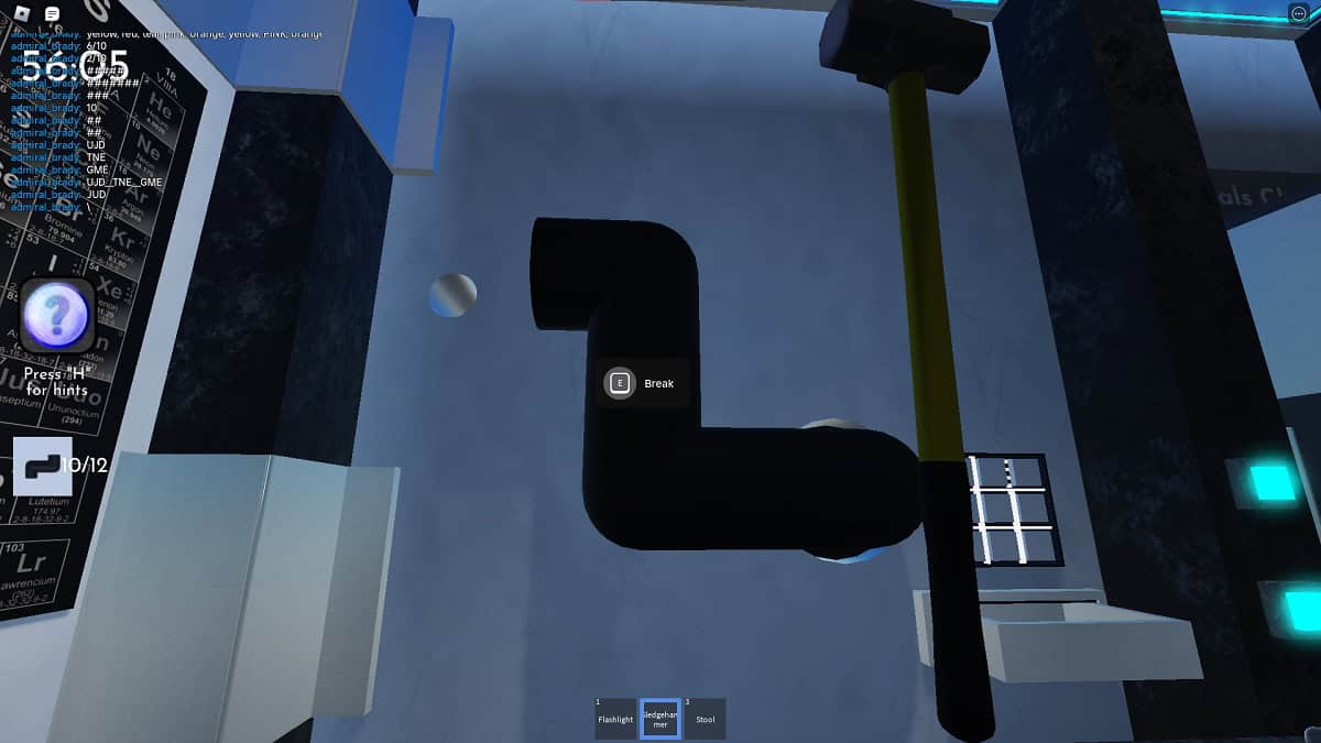 breaking pipes with sledgehammer in roblox