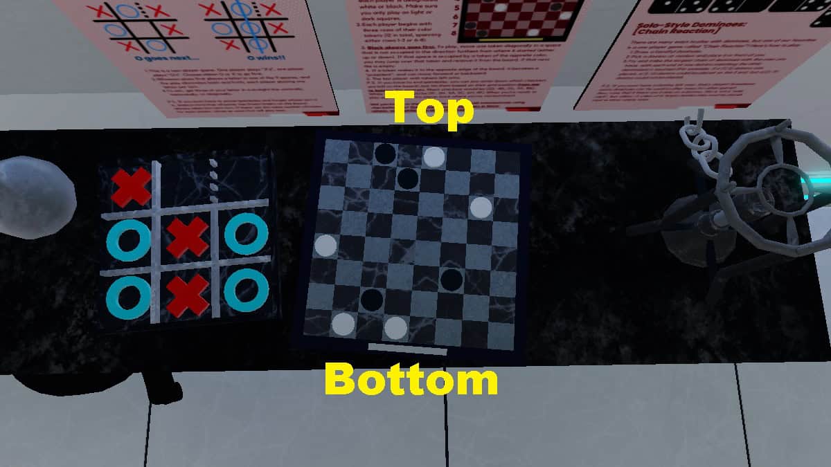top and bottom of checkerboard puzzle