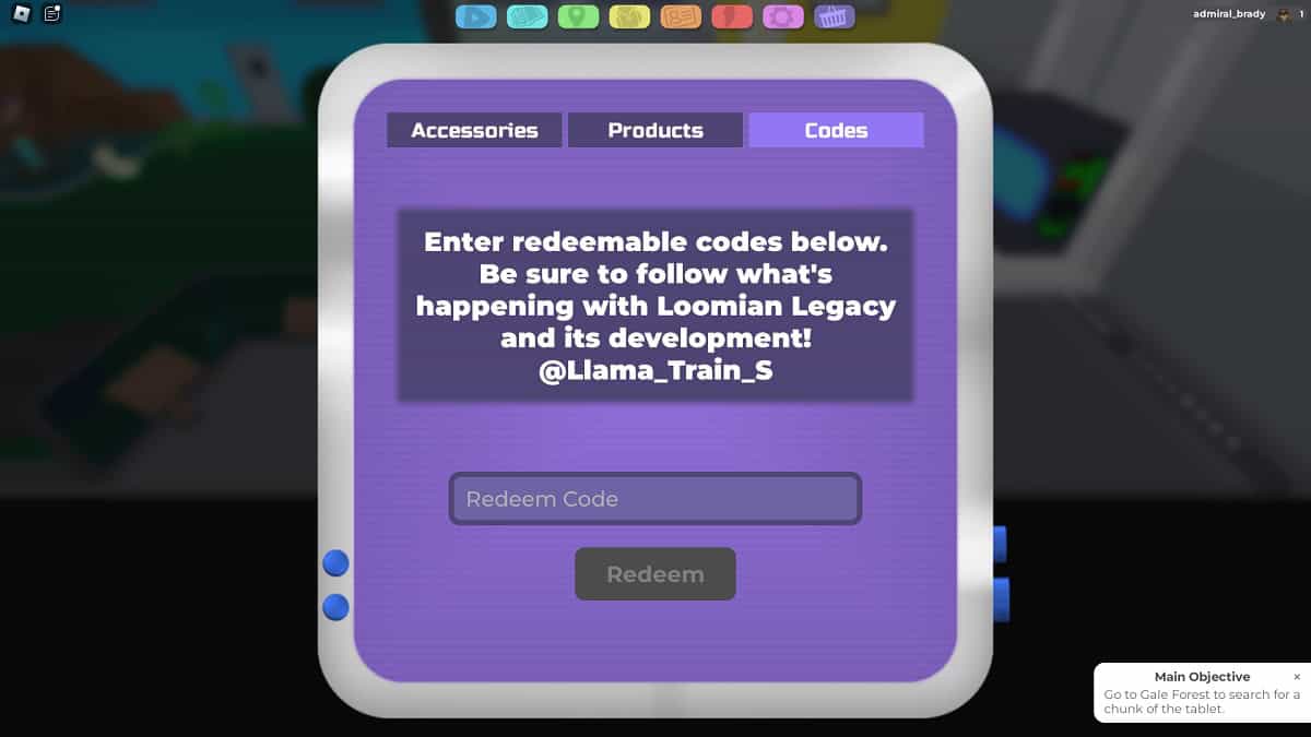 how to redeem roblox codes in loomian legacy