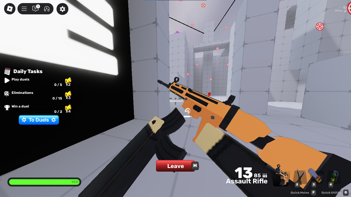 reloading the assault rifle in roblox rivals