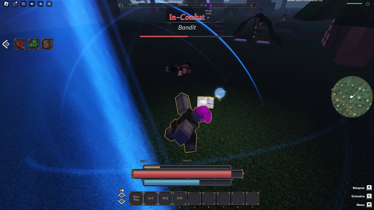 using a magic build in clover retribution