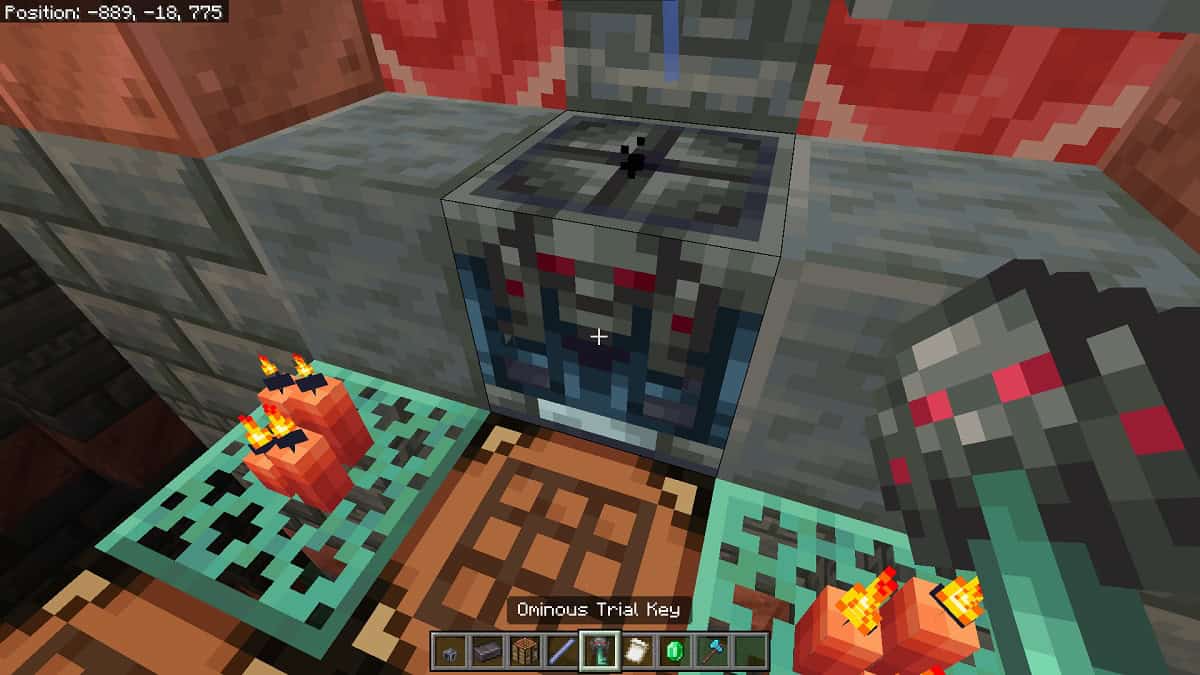 opening an ominous vault in minecraft