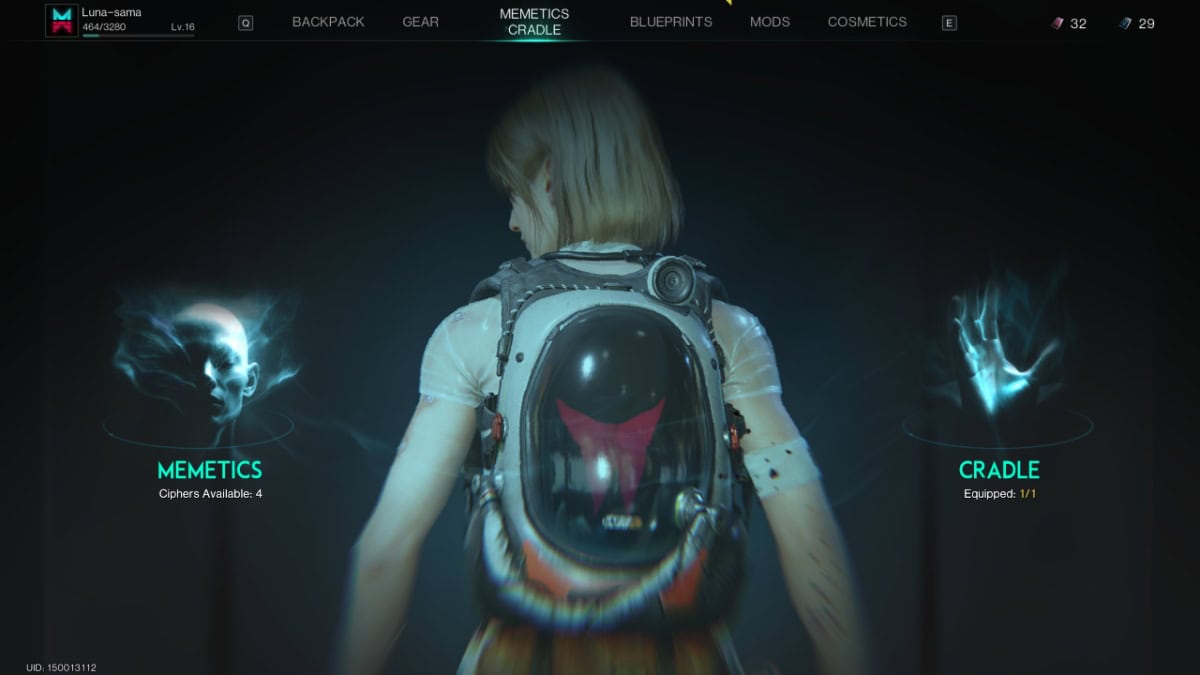 Once Human Cradle Override menu