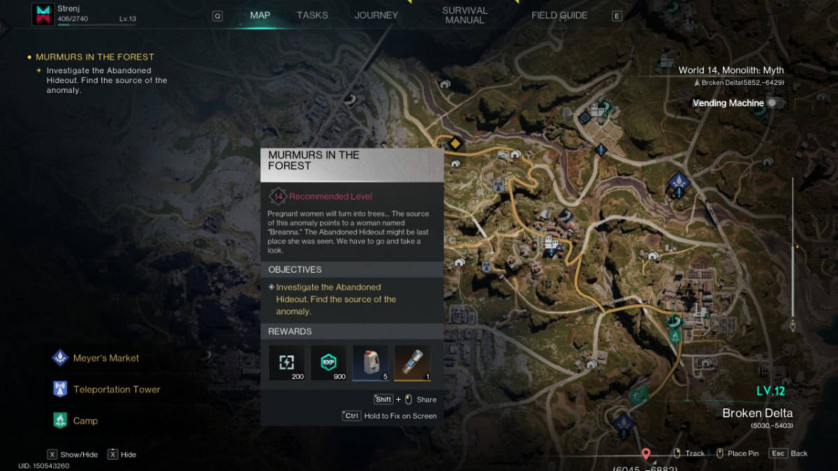 Once Human Murmurs in the Forest quest guide