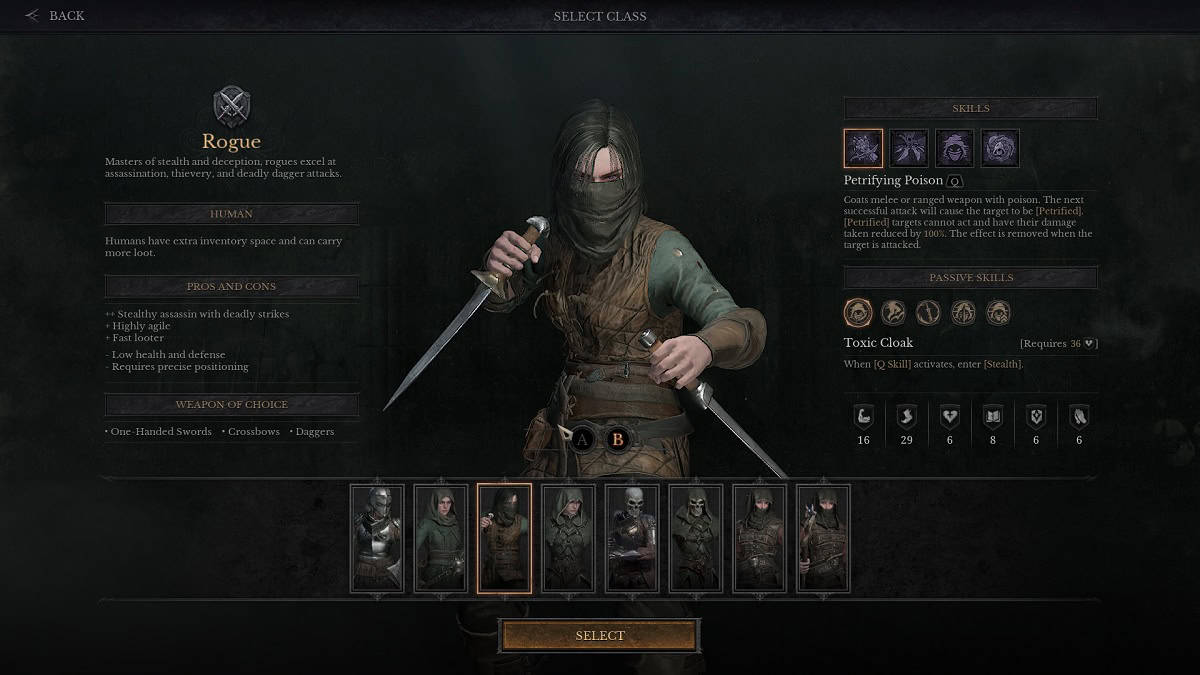 dungeonborne rogue class