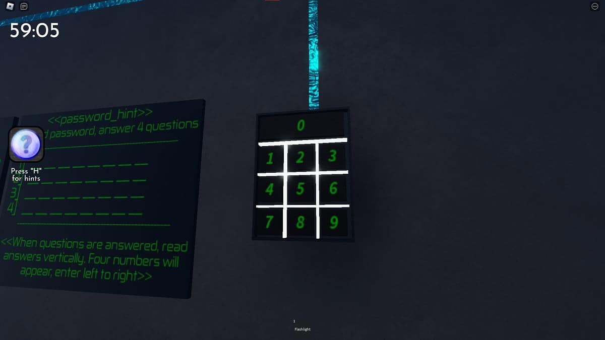 code for keypad inside doll house