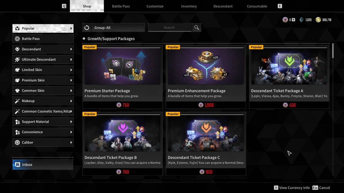 The first descendant worth playing feature