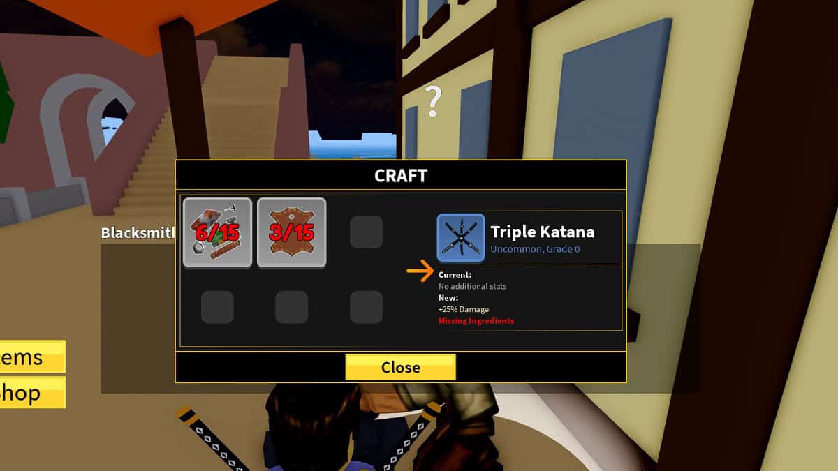 using leather to upgrade sword in roblox blox fruits