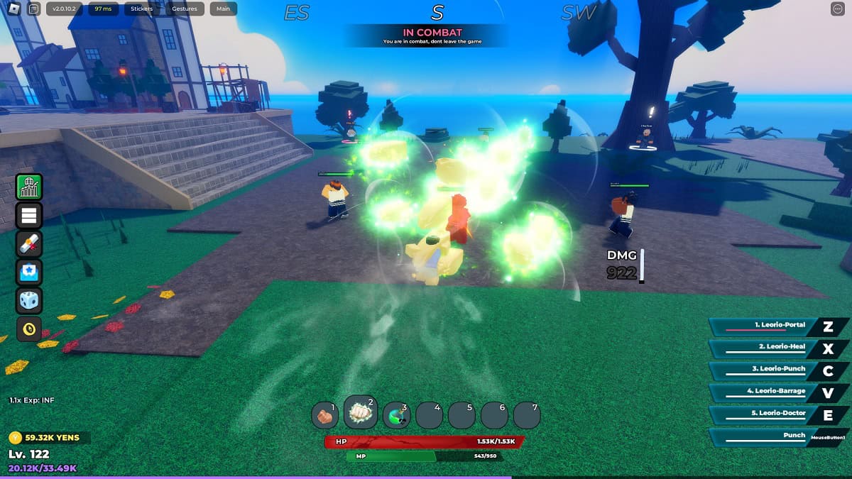 using leorio barrage ability in hunter era