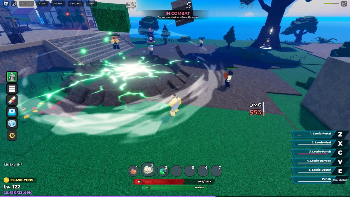 using leorio portal in roblox hunter era