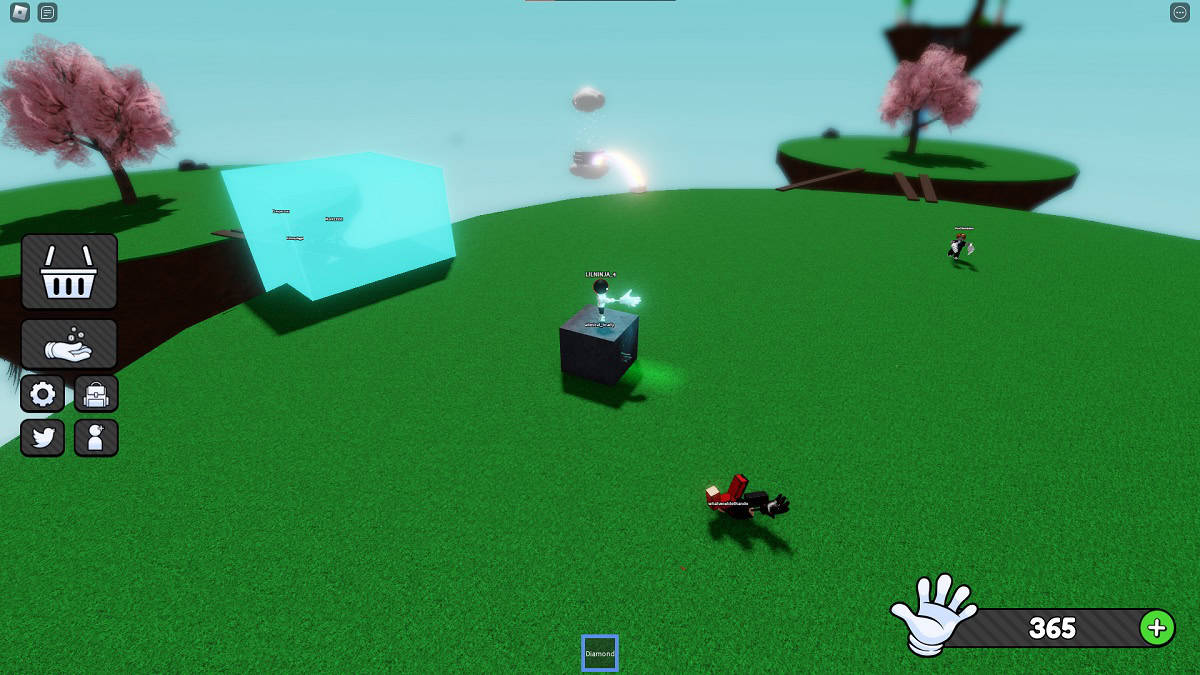 using stone age ability with diamond glove in slap battles