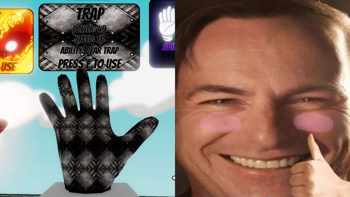 using trap glove to unlock moai glove