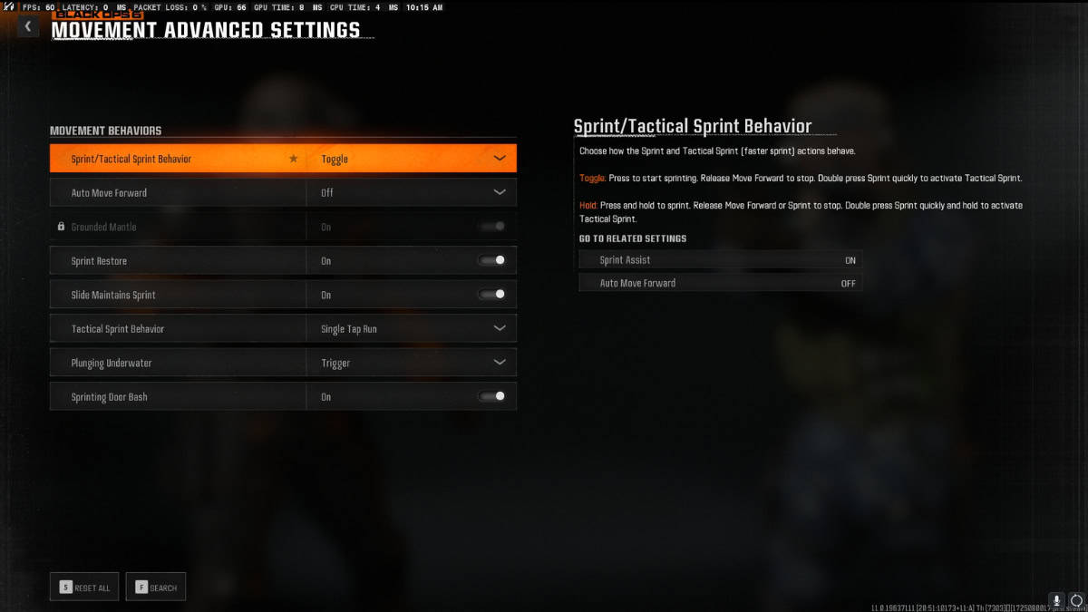 Advanced Movement Options