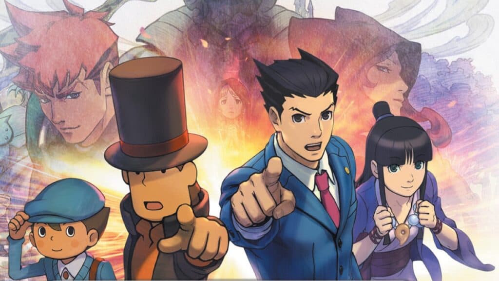 Amidst a Sea of Re-Releases and Ports, One Capcom Classic Remains Locked Behind Aging Hardware Professor Layton vs Ace Attorney Artwork