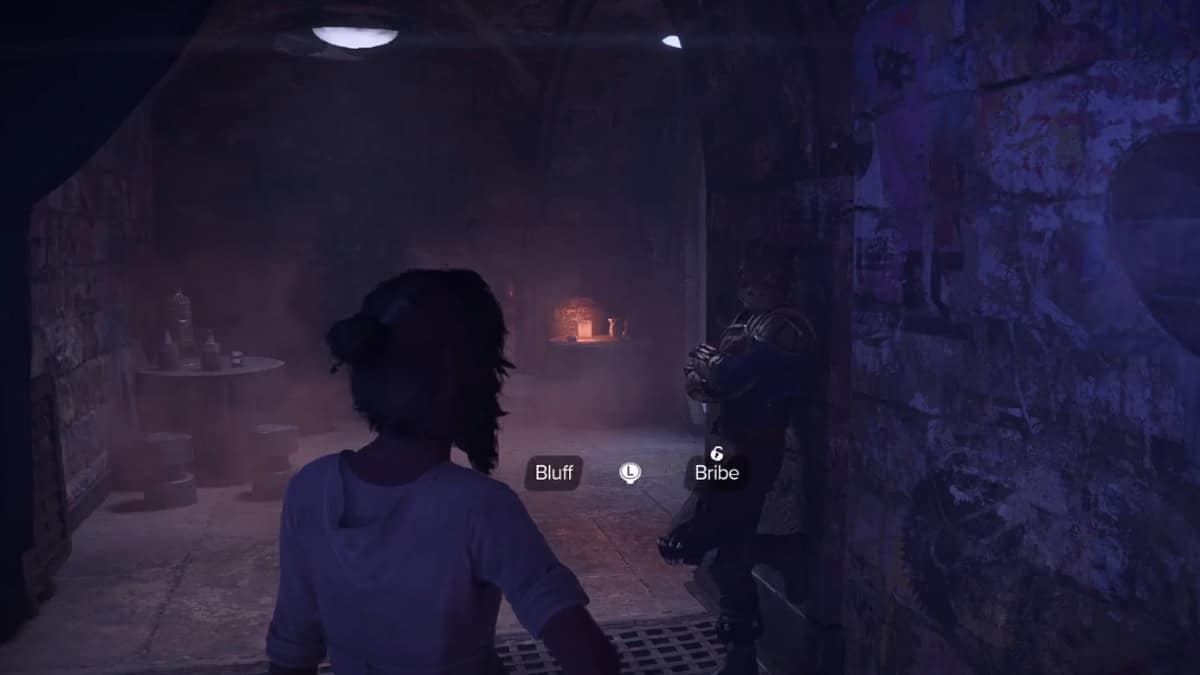 You can bribe or bluff the bouncer to get into the office.