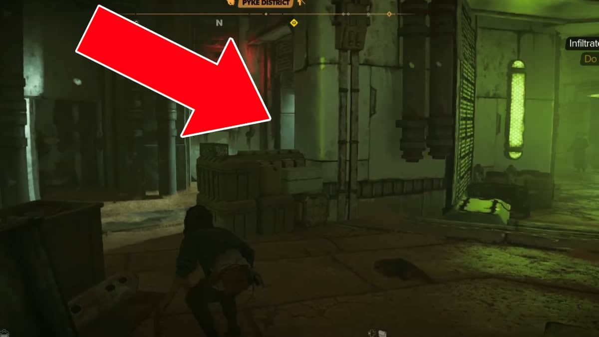 Hidden path in Gorak's Base.