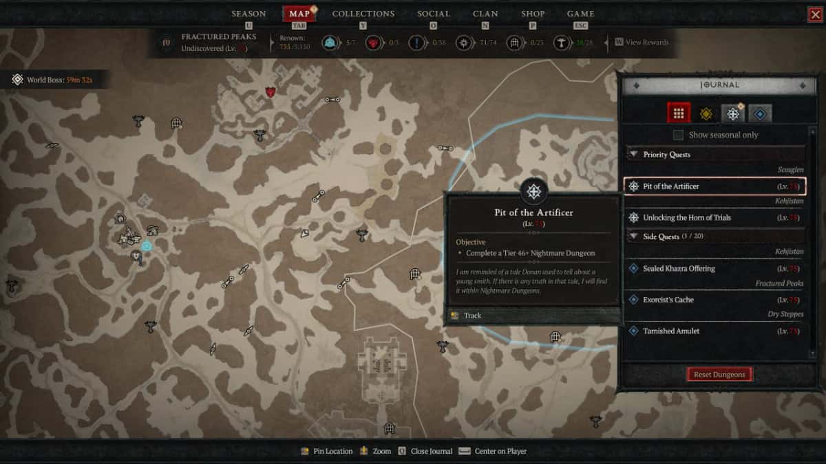 Diablo 4 The Pit quest image