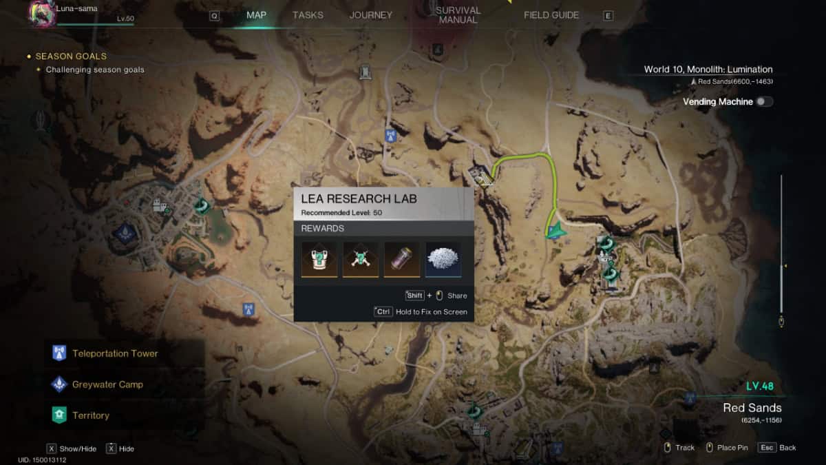 Once Human LEA Lab guide image