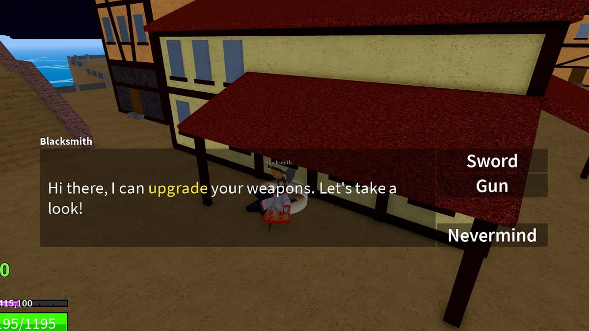 upgrading saddi at a blacksmith