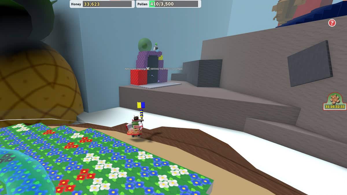 where to find portal to retro swarm challenge in bee swarm simulator