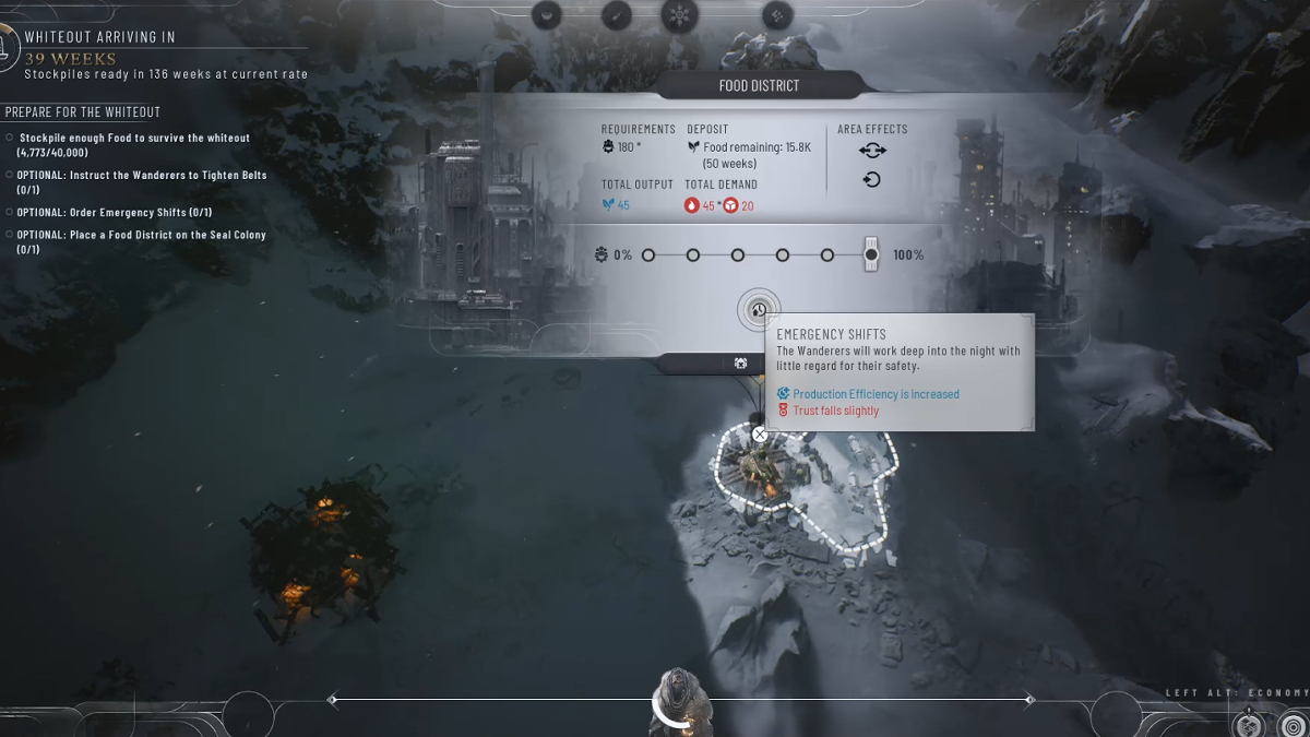 You can use Emergency Shift to gain more resources.