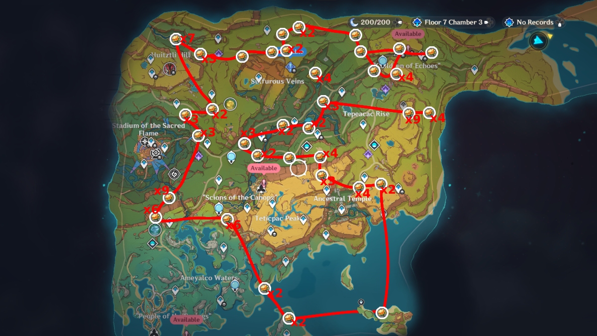 Best Cacahuatl Farming Routes in Genshin Impact The Nerd Stash