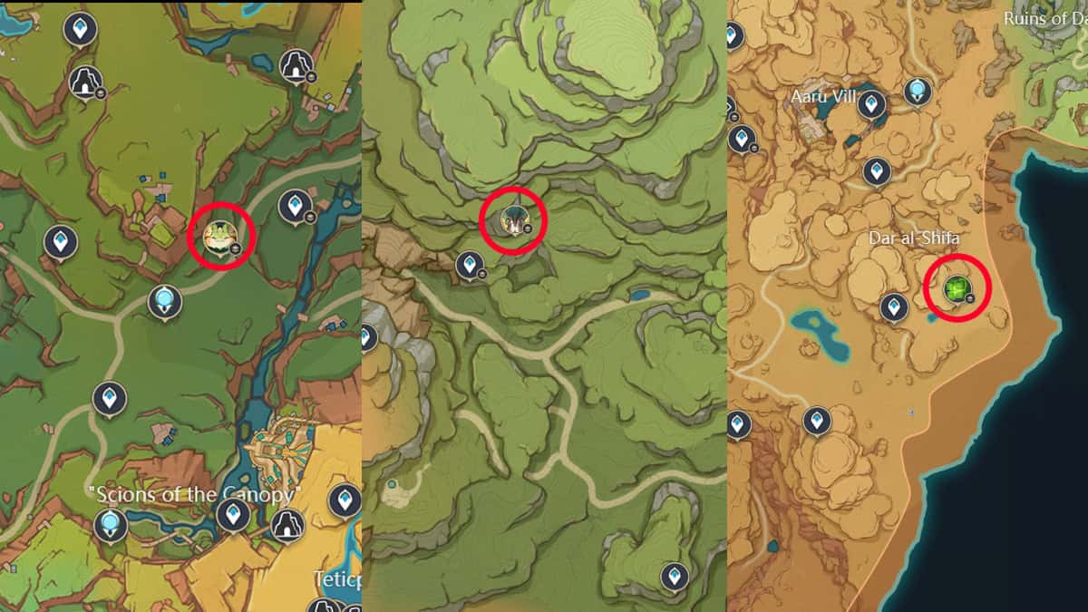 Nagadus Emerald locations.