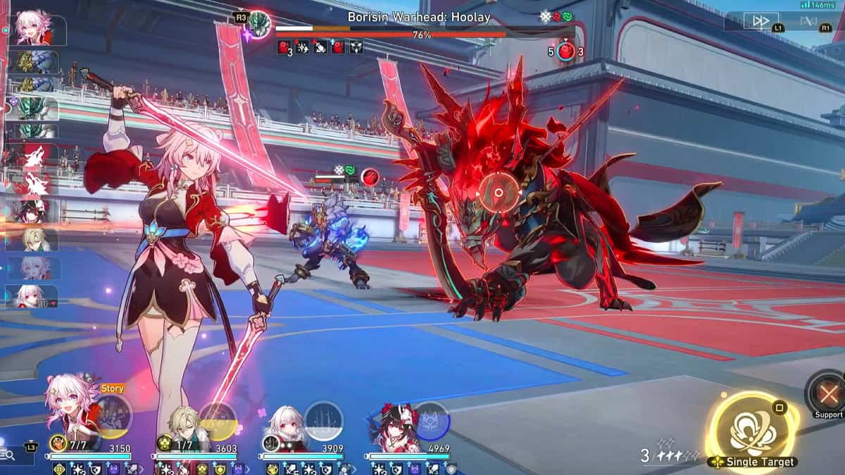 Hoolay boss fight in Honkai Star Rail.