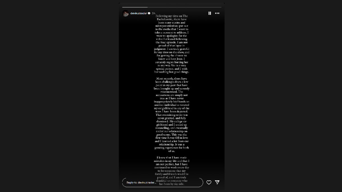 The Bachelorette Winner Breaks Silence on Previous Arrest, 'severely misconstrued'