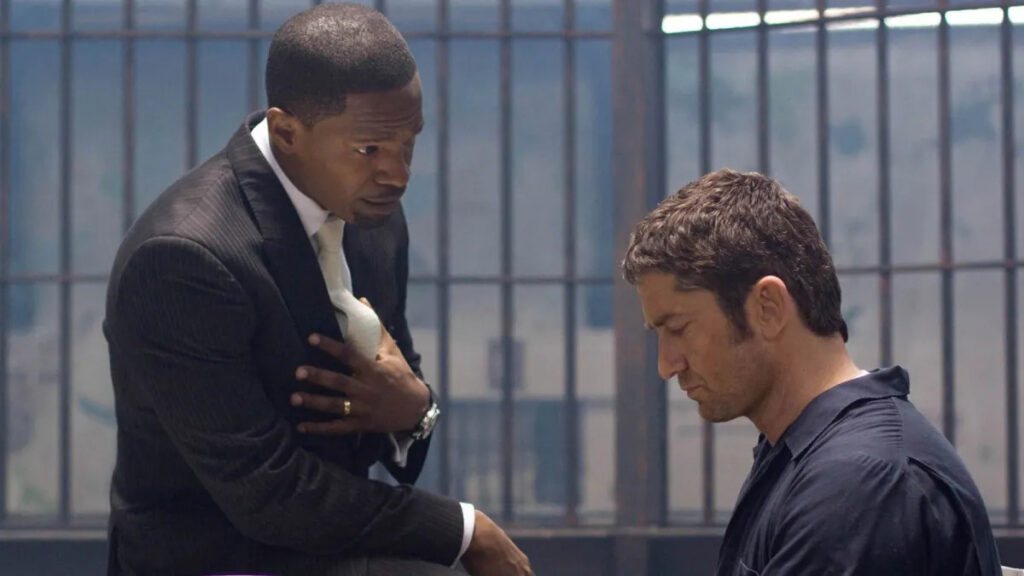 Jamie Foxx and Gerard Butler Carry This Bizarre Thriller to HBO’s Top Ten Jamie Foxx and Gerard Butler in Law Abiding Citizens