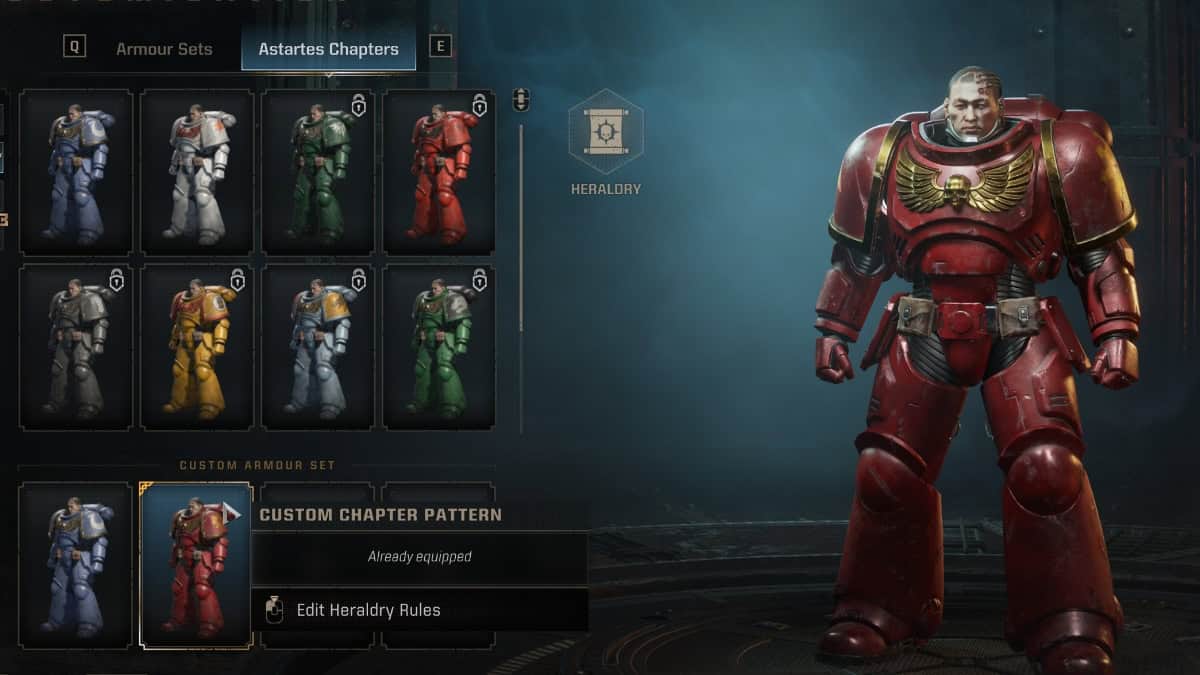 Space Marine 2 customize armor option