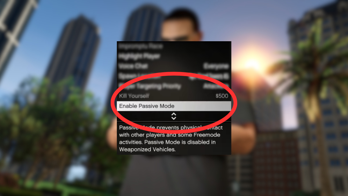 gta online disable passive mode
