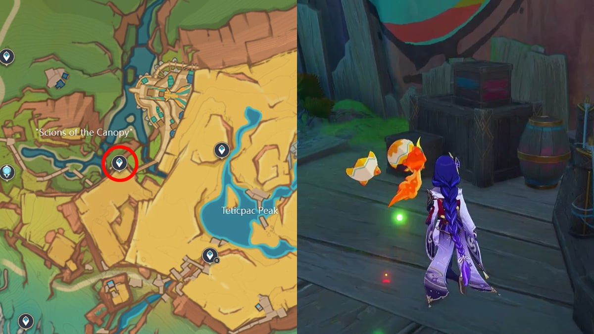 Green-Edged Paper Slip location.