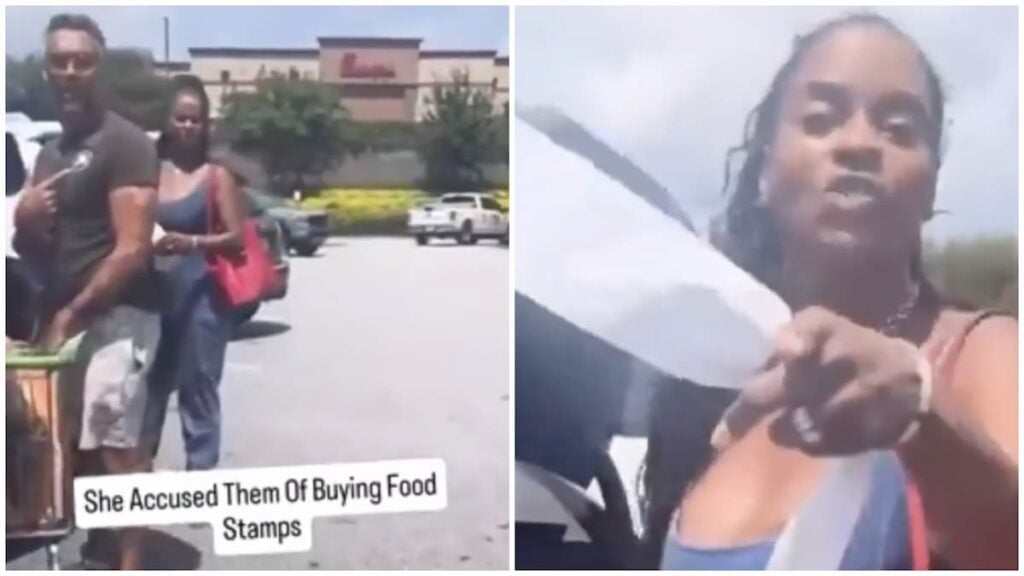 Irate ‘American Karen’ Confronts Shoppers Over Using Food Stamps: ‘She Saw a Black Couple and Assumed’ karen Confronts Shoppers over food stamps