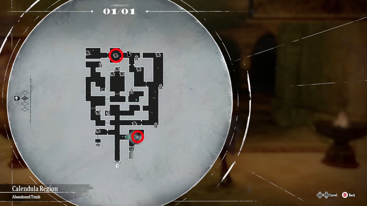 The Abandoned Tomb map.