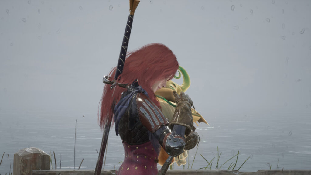 Main character hugging an Amitoi