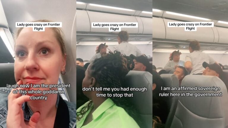 Crazy ‘Sovereign Ruler’s’ Phone Goes Missing, Frontier Flight Faces Meltdown: ‘I Own Seven Continents’ frontier flight crazy lady