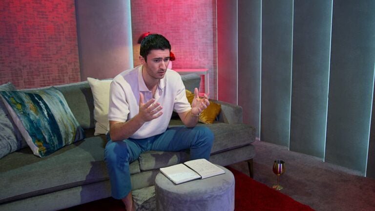 Love Is Blind’s Leo Braudy Says He Was ‘Crushed’ When Producers Cut Him and Brittany From Cast Trip to Mexico Leo from Love Is Blind sitting in one of the pods.