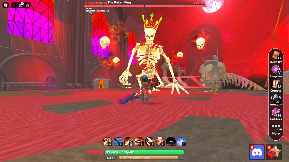 the fallen skeleton kings flaming homing skulls attack