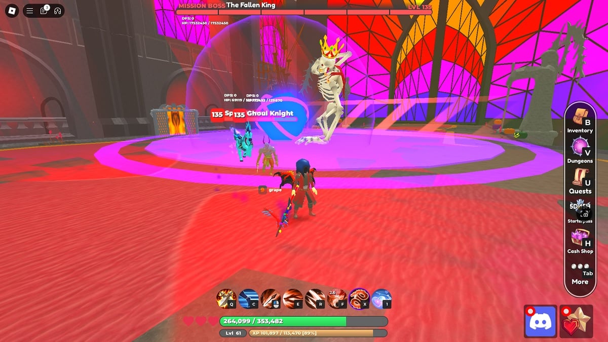 the fallen skeleton kings purple orb attack