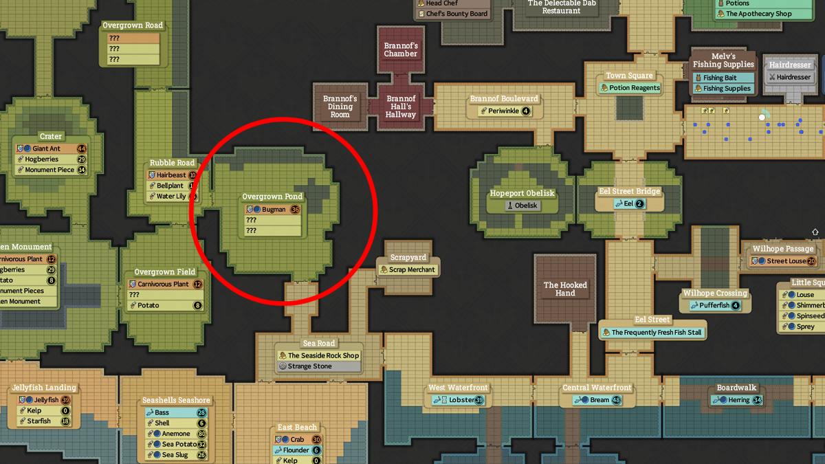 Where To Catch Fetid Flounder in Brighter Shores