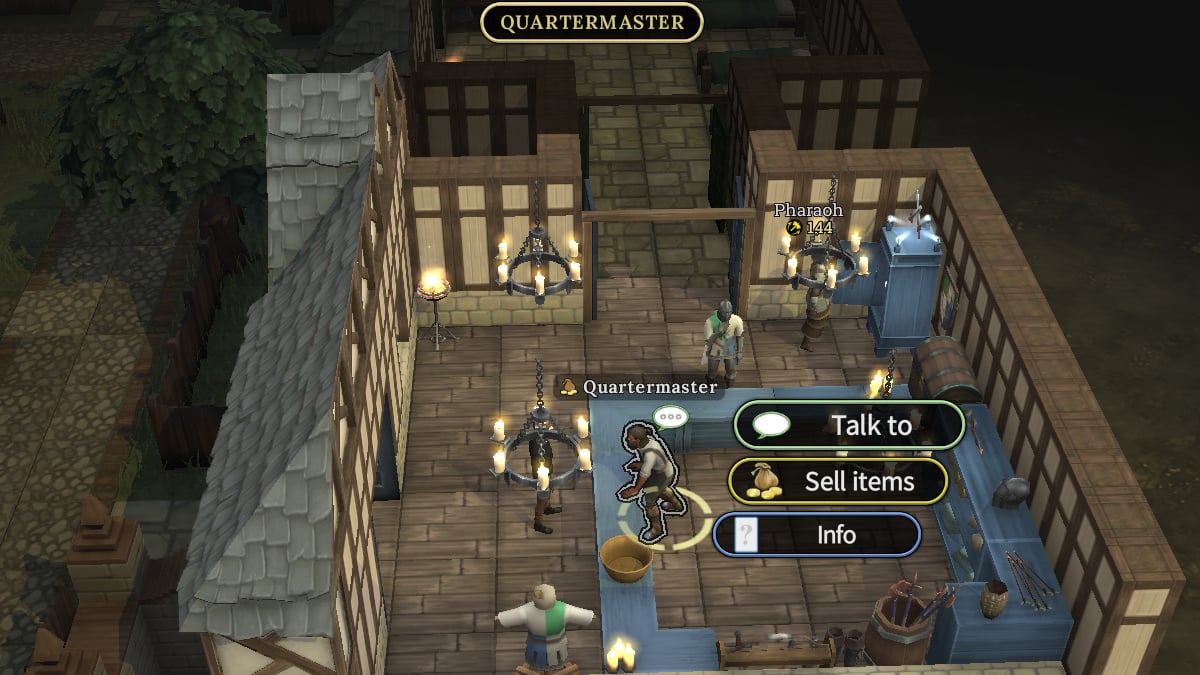 You can get money by selling equipment to quartermaster in Brighter Shores.