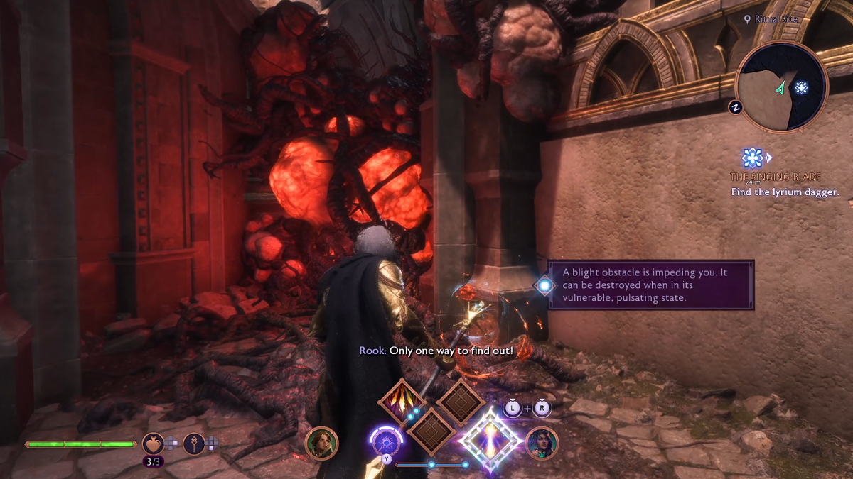 Blight growth in the Singing Blade quest.