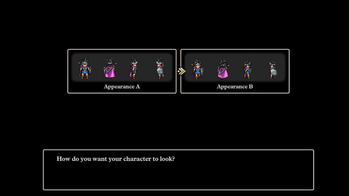 Hero’s Appearance and Gender in Dragon Quest 3 Remake