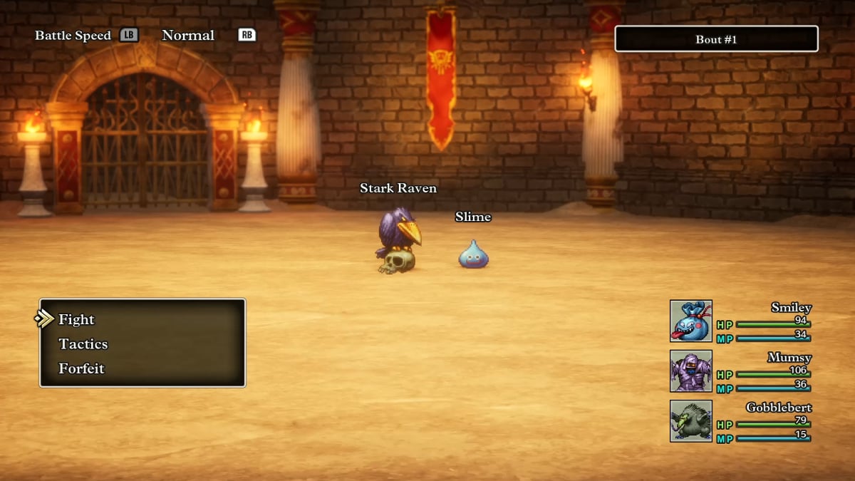 Monster Arena Tournament fight in Dragon Quest III HD-2D Remake