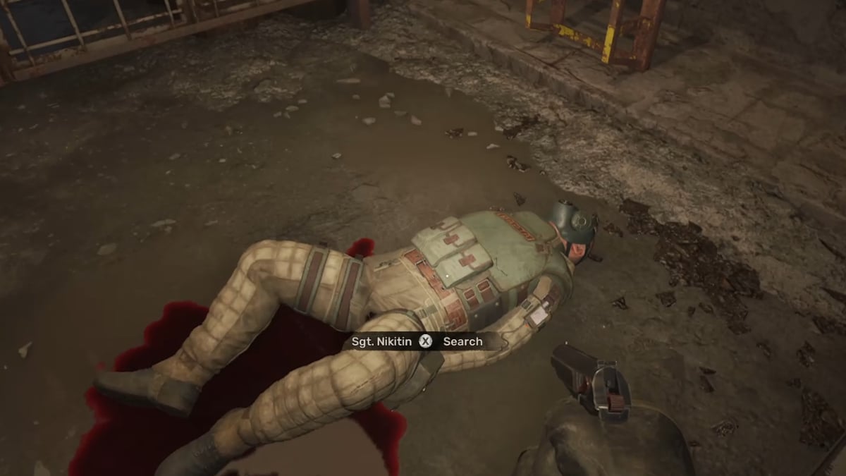 Sergeant Nikitin body with Azimuth Key Card.