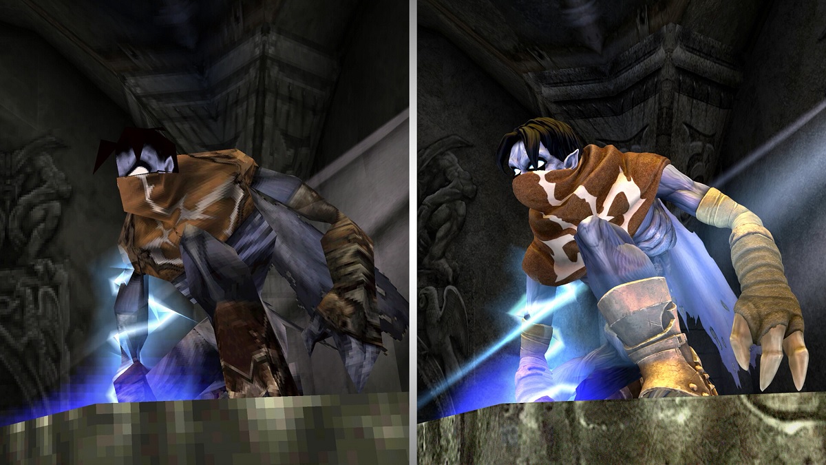 before and after of soul reaver 1 and 2 remastered